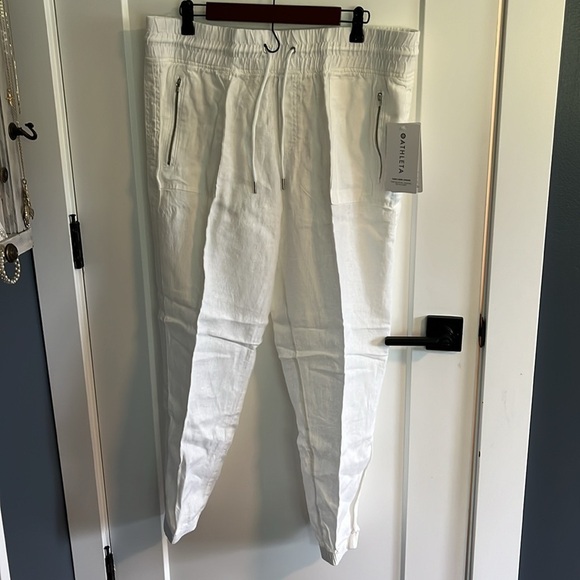 Athleta Cabo Linen Jogger White NWT - Picture 5 of 10